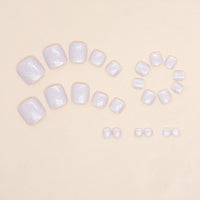 No.186 Flashing Nude Powder Toenails Patch 24pcs/Set