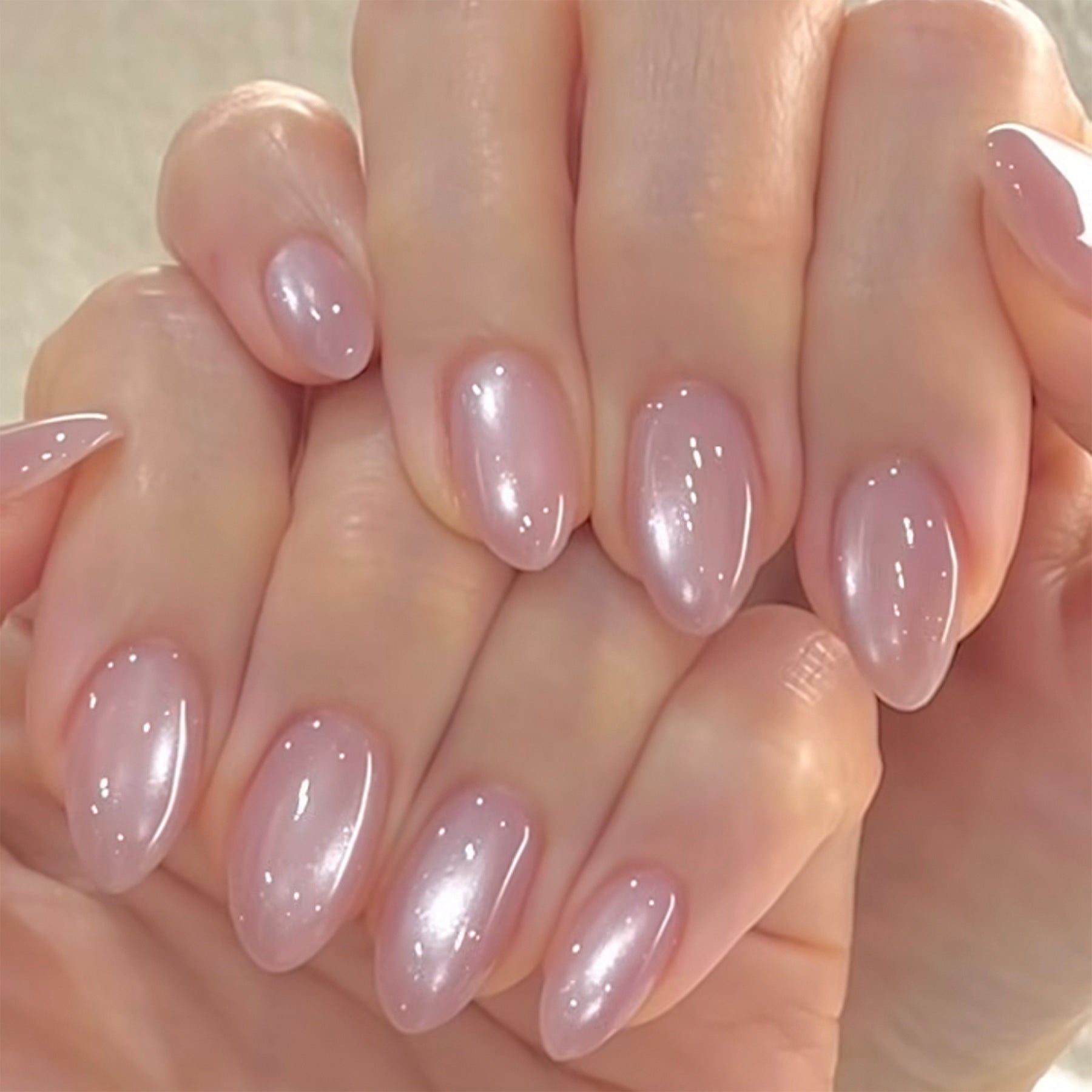 No.F738 Pink Fingernails Patch 24pcs/Set