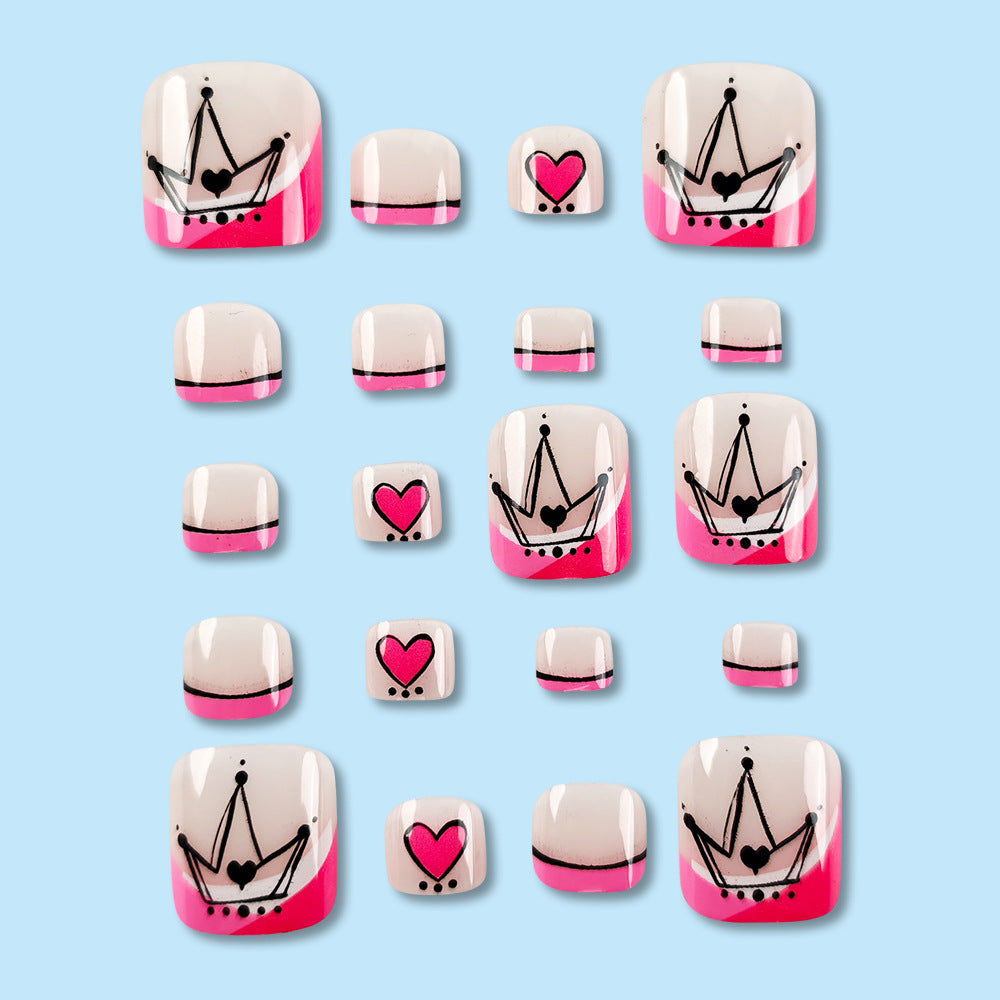 No.281 Love Crown Toenail Patch 24pcs/Set