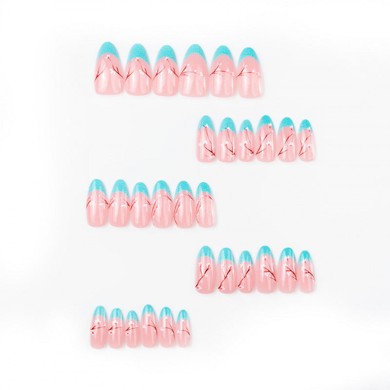 No.F825 Tiffany Blue Fingernails Patch 30pcs/Set