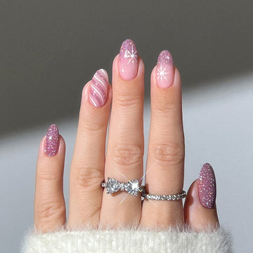 No.CM116 Christmas Glitter Fingernails Patch 24pcs/Set
