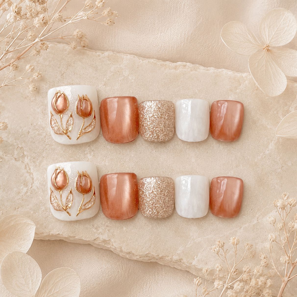 No.819 Tulip Toenails Patch 24pcs/Set