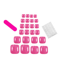 No.300 Pink Flash Toenail Patch 24pcs/Set