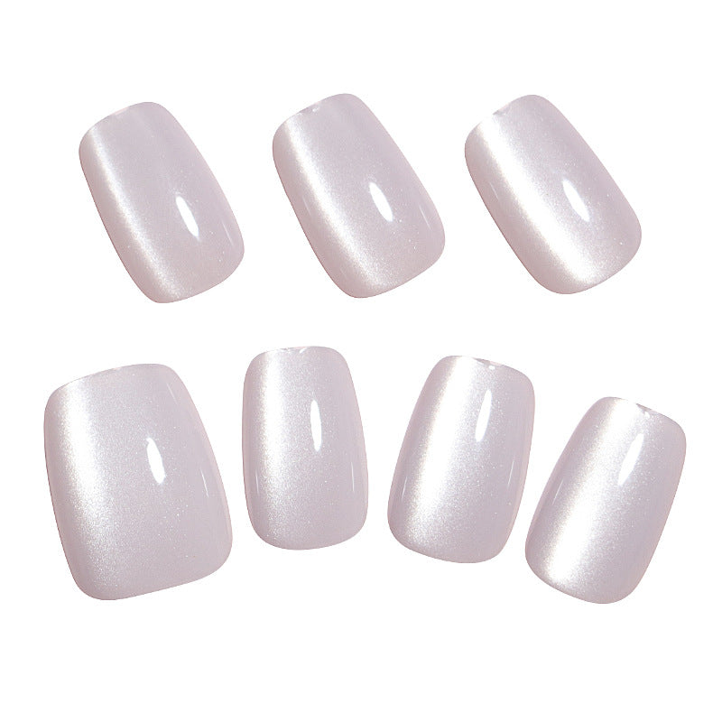 No.F667 White Cat's Eye Fingernails Patch 24pcs/Set