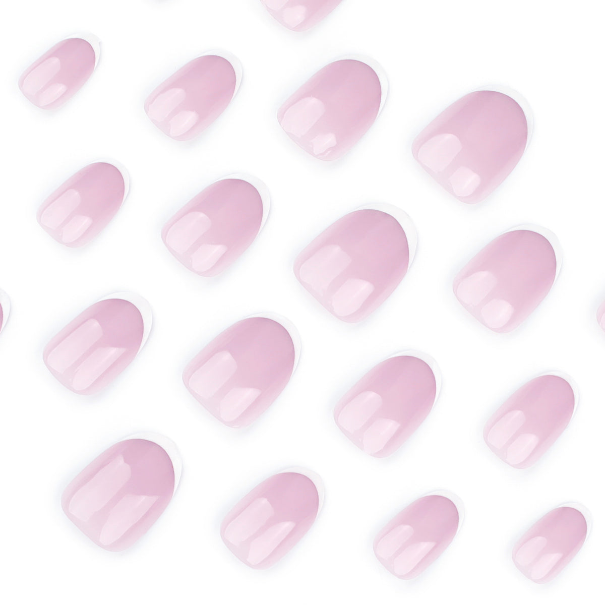 No.F638 Pink Fingernails Patch 24pcs/Set