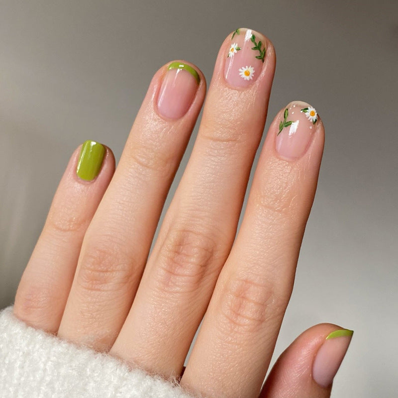 No.F452 Fresh Daisy Fingernails Patch 24pcs/Set