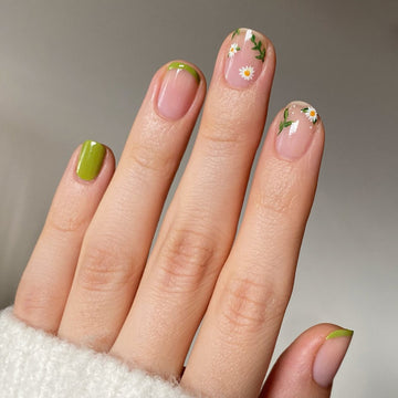 No.F452 Fresh Daisy Fingernails Patch 24pcs/Set
