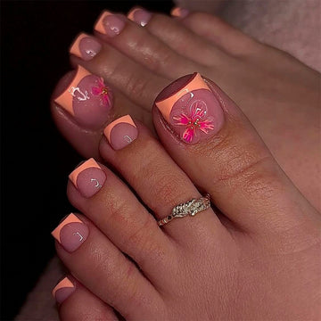 No.542 Flower Toenails Patch 24pcs/Set
