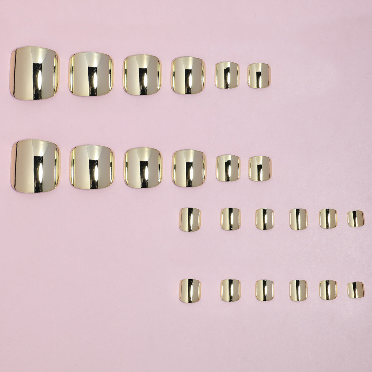 No.782 Light Gold Toenails Patch 24pcs/Set