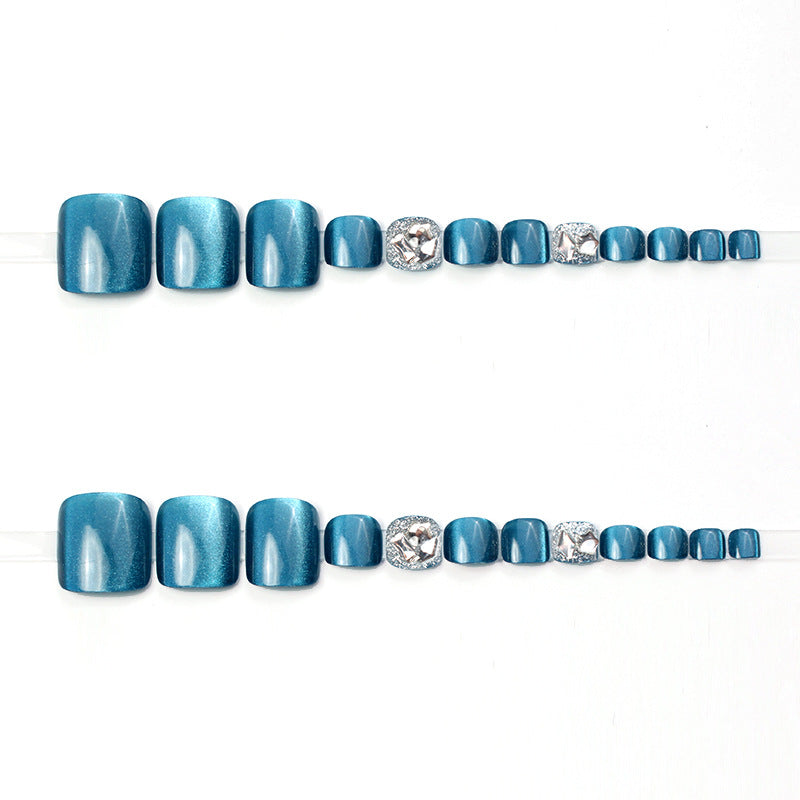 No.767 Blue Cat's Eye Toenails Patch 24pcs/Set