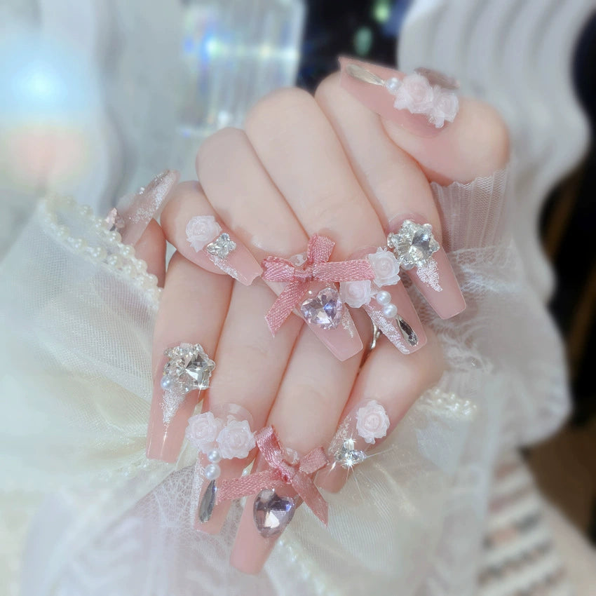 No.F301 Bow Fingernails Patch 24pcs/Set