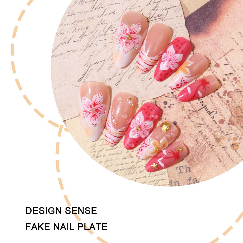 No.BH73 Flower Fingernails Patch 24pcs/Set