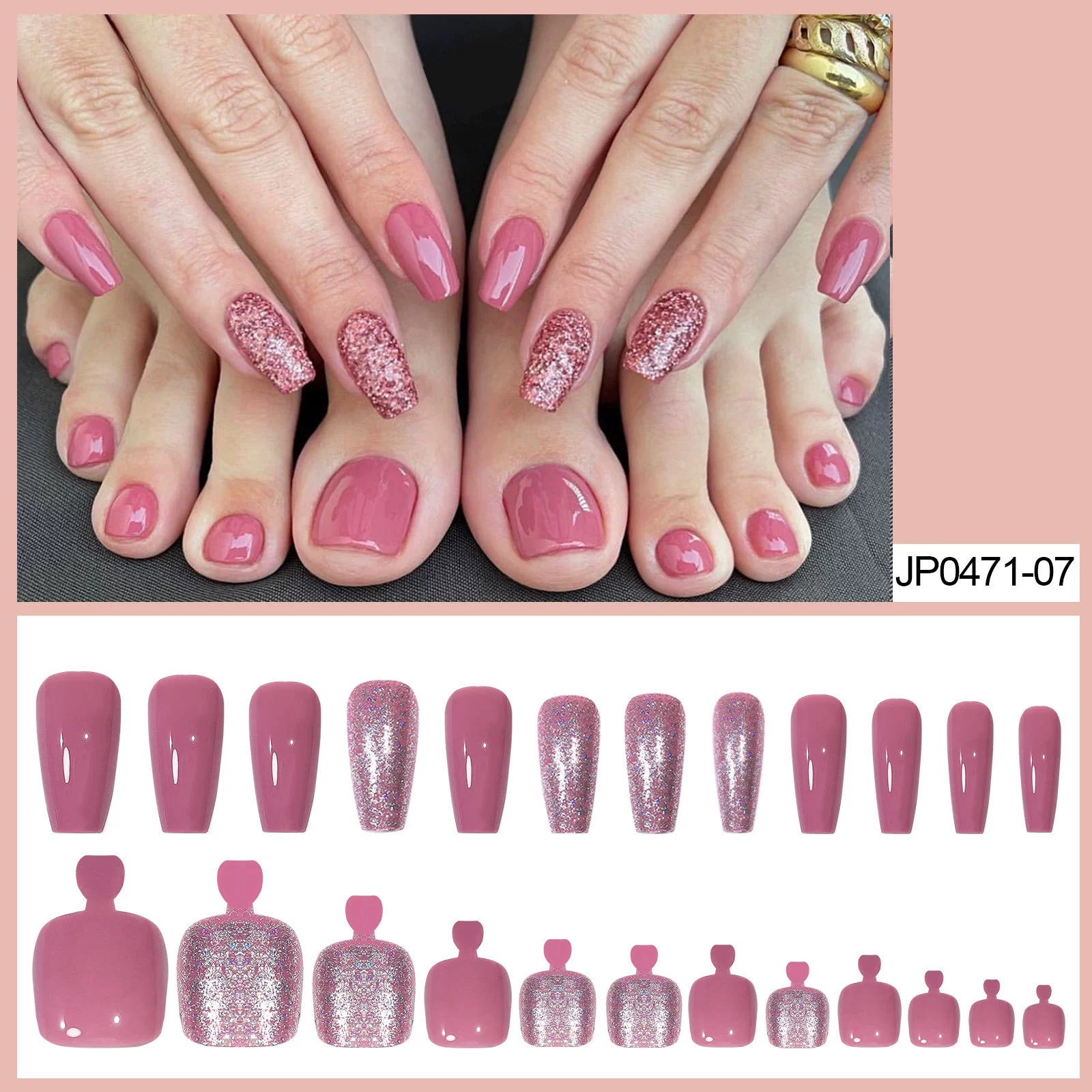 No.PSN42 Fashion Hand & Toe Pair Set-48pcs