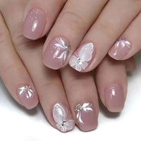 No.F32 Sweet  Aurora Fairy Butterfly Fingernails Patch 24pcs/Set