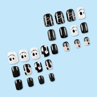 No.AW6 Halloween Black Fingernails Patch 24pcs/Set