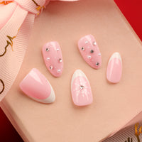 No.CM67 Christmas Snowflake Fingernails Patch 24pcs/Set