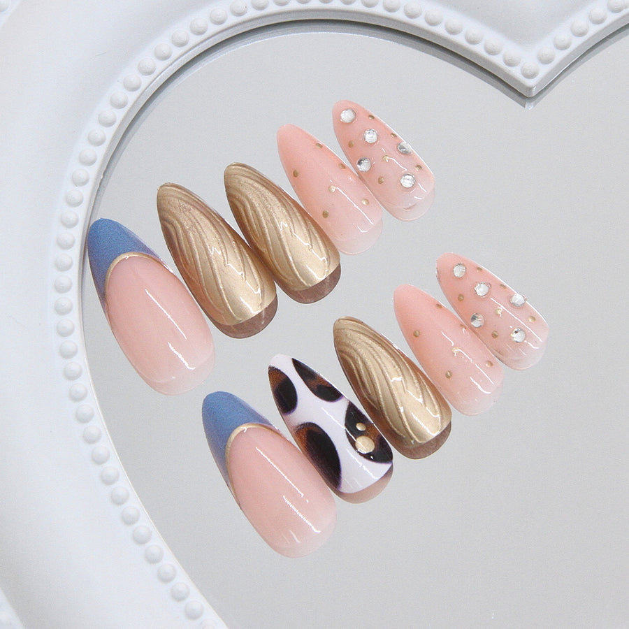No.F457 Wavy Lines Fingernails Patch 24pcs/Set
