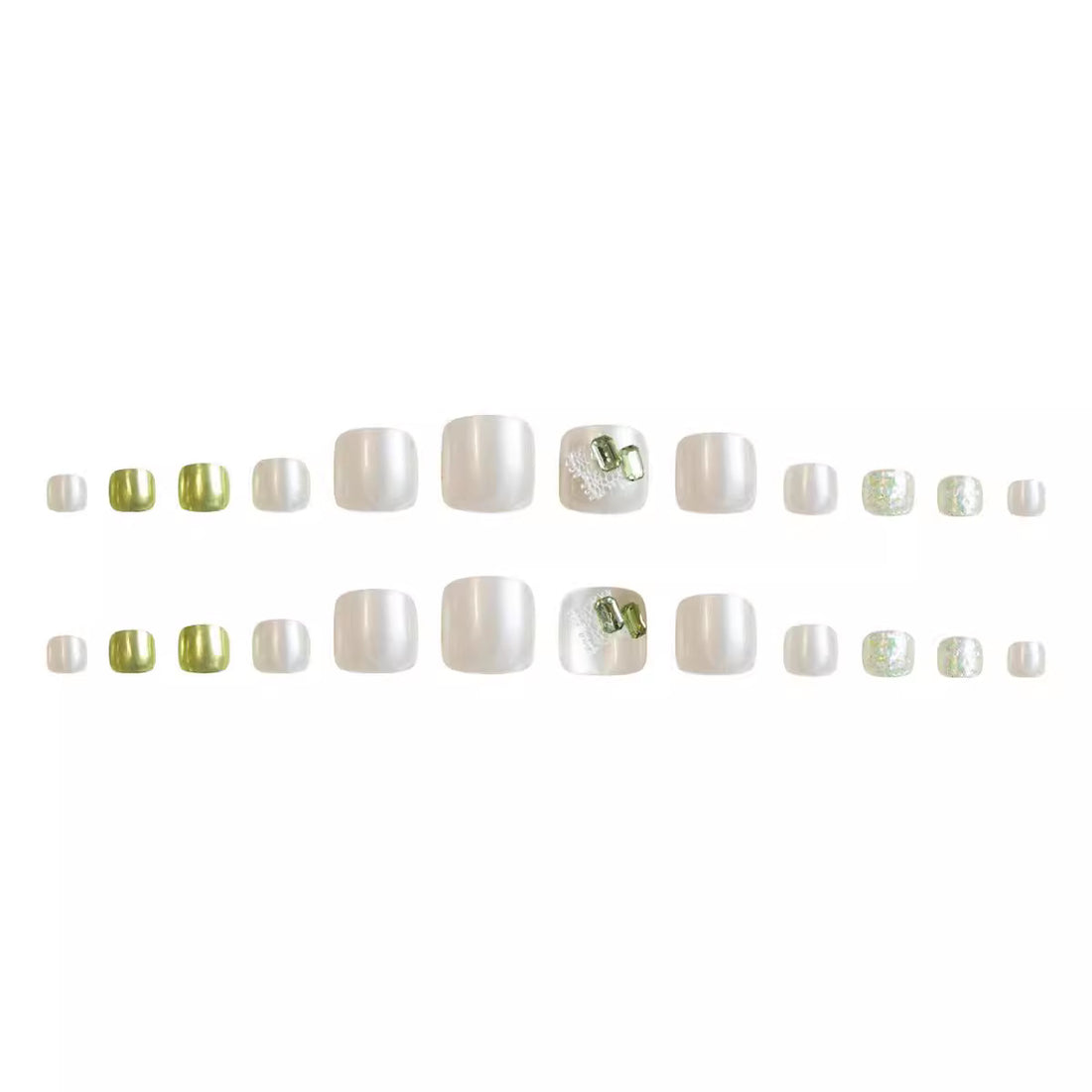 No.666 Green Toenails Patch 24pcs/Set