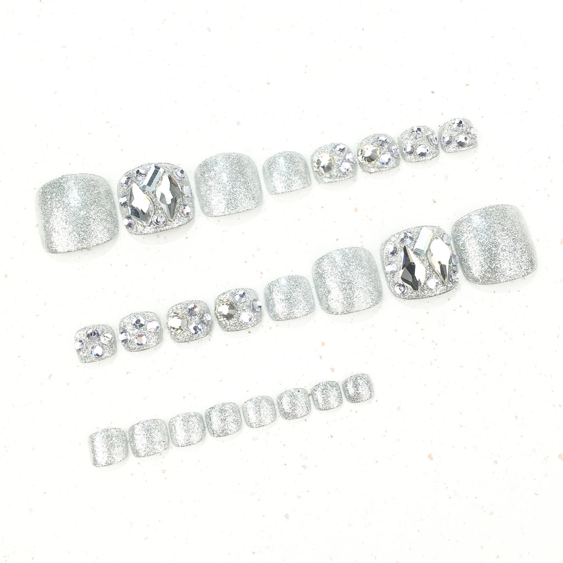 No.334 Flash Full Diamond Toenails Patch 24pcs/Set