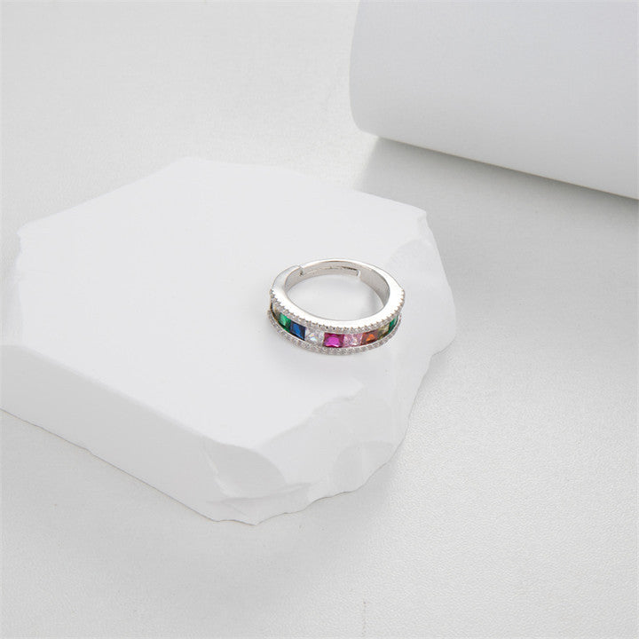 No.JR19 Colored Zircon Ring 1pc/set