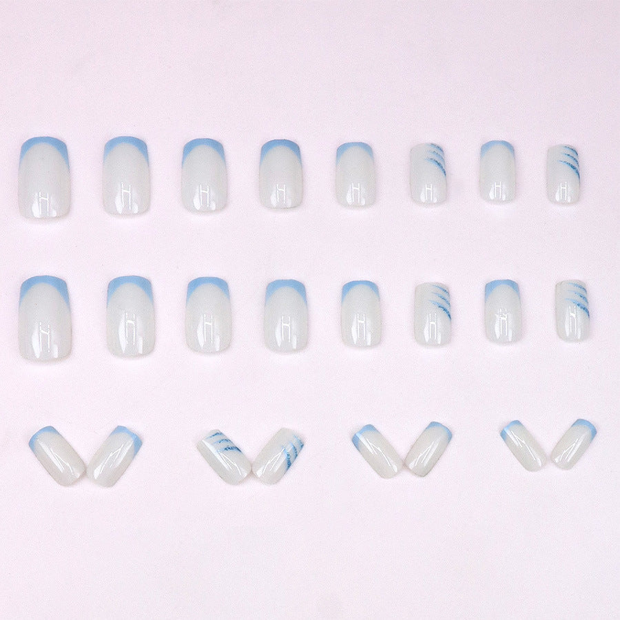 No.F224 Blue Cute Fingernails Patch 24pcs/Set