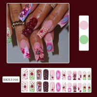 No.F498 Ripple Flowers Fingernails Patch 24pcs/Set
