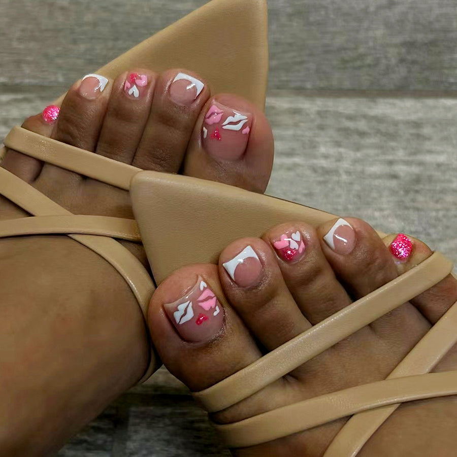 No.545 Lips Heart Toenails Patch 24pcs/Set