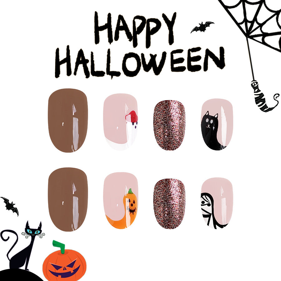 No.AW77 Halloween Cute Fingernails Patch 24pcs/Set