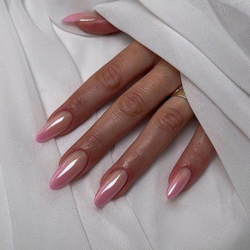 No.F423 Pink Gradient Fingernails Patch 24pcs/Set