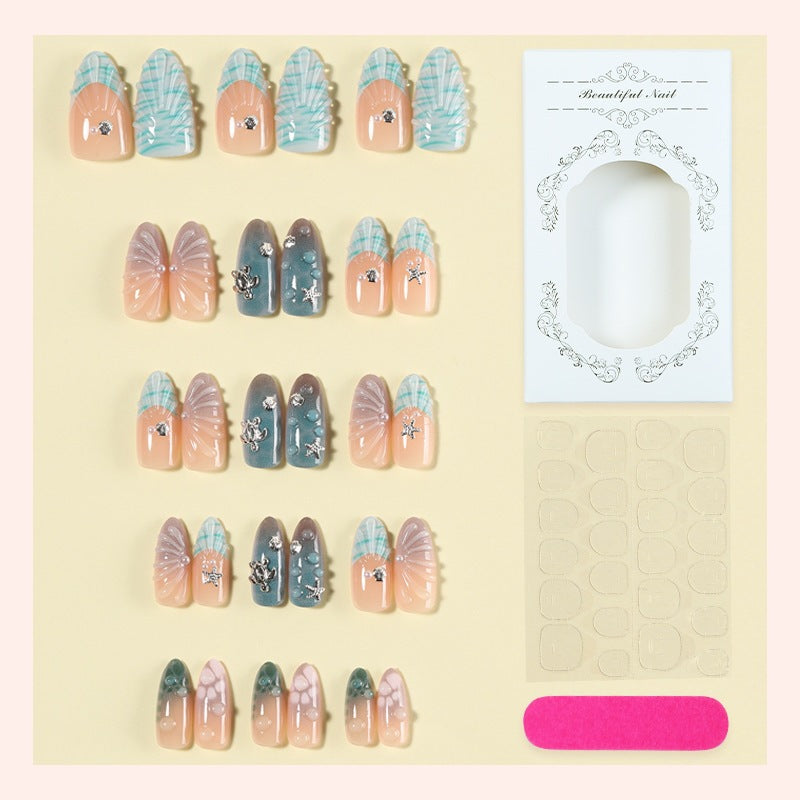 No.BH59 Beach Fingernails Patch 24pcs/Set