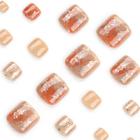 No.349 Caramel Toenails Patch 24pcs/Set