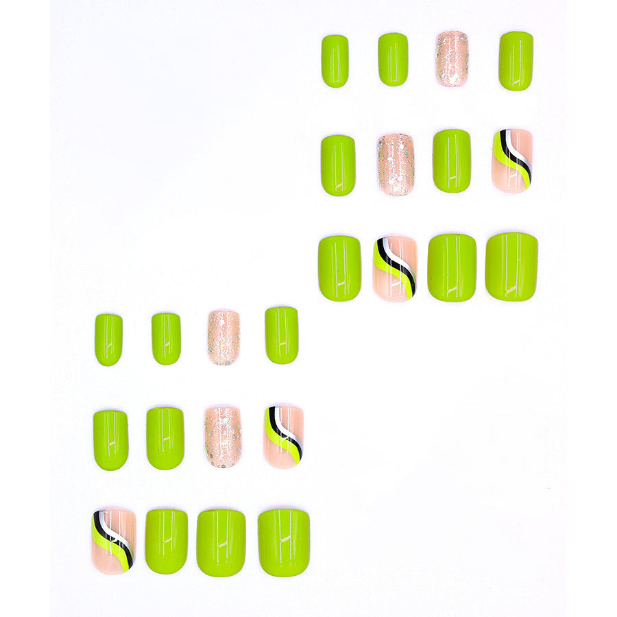 No.F79 Light Green Fingernails Patch 24pcs/Set