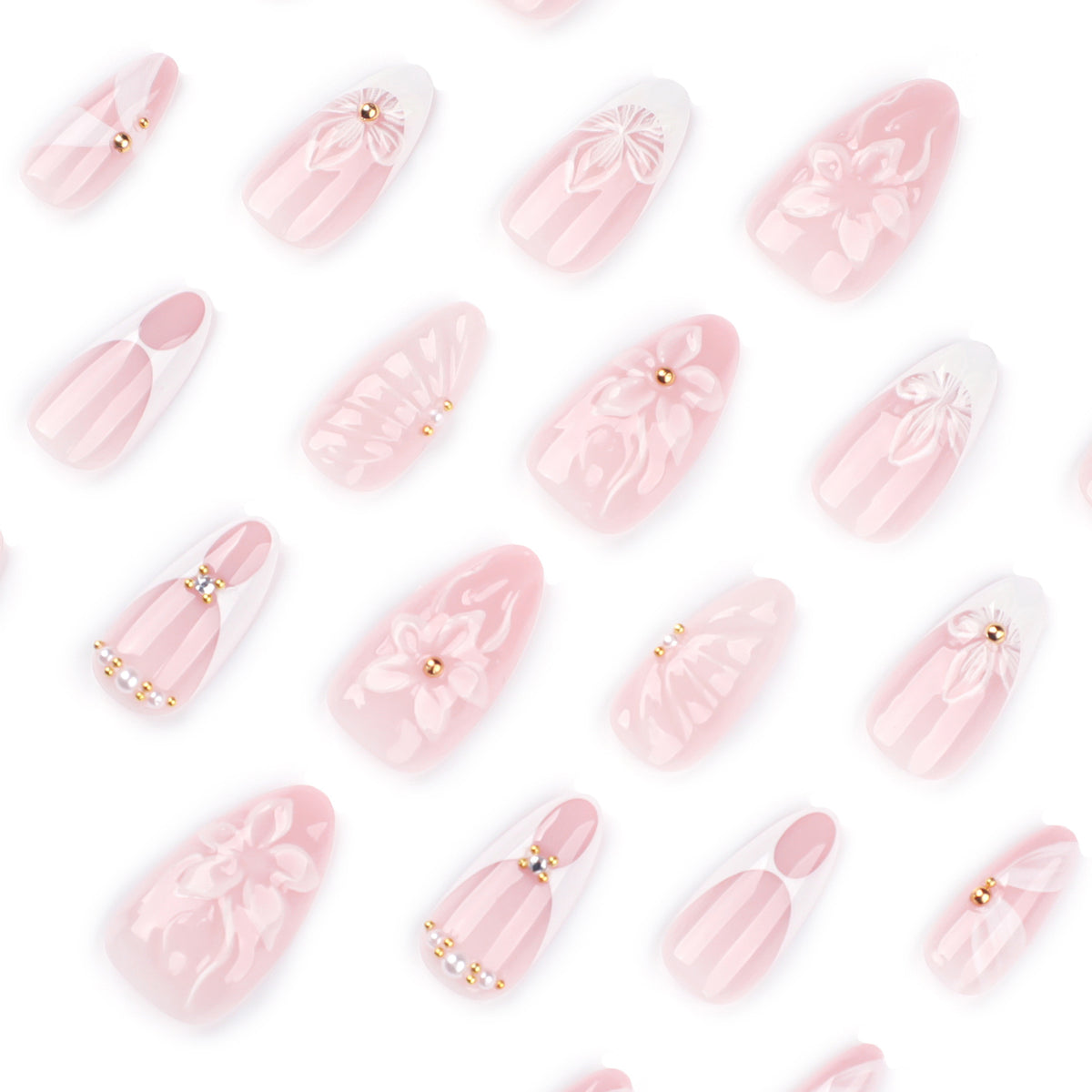 No.F418 Print Fingernails Patch 24pcs/Set