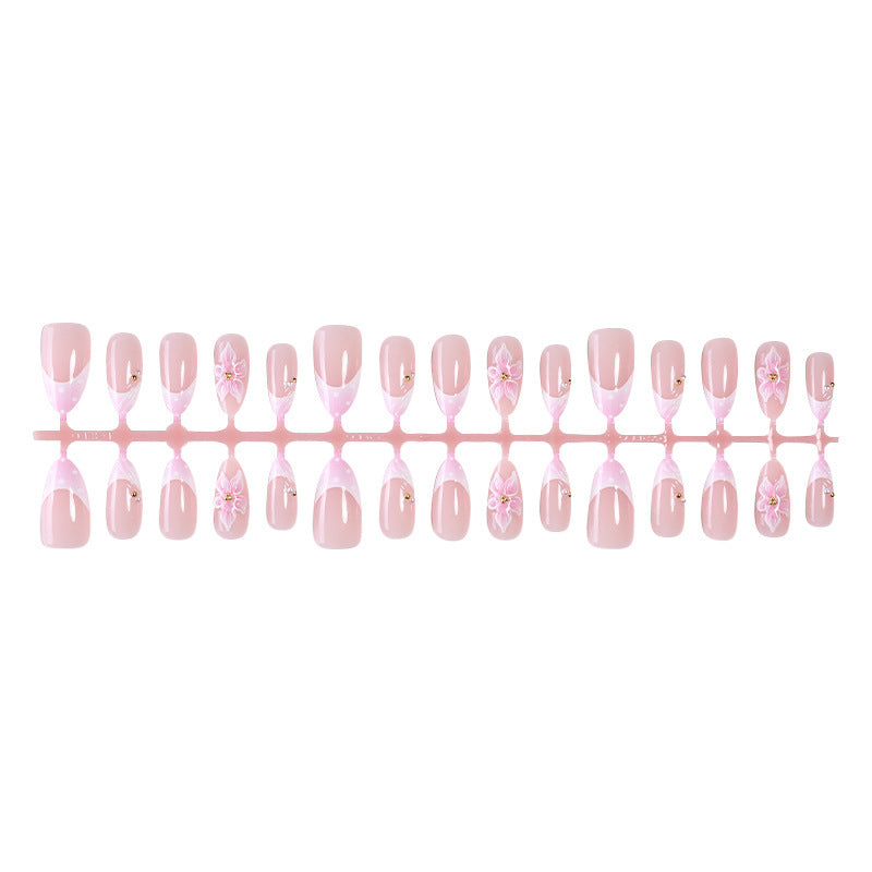 No.F611 Pink Fingernails Patch 30pcs/Set