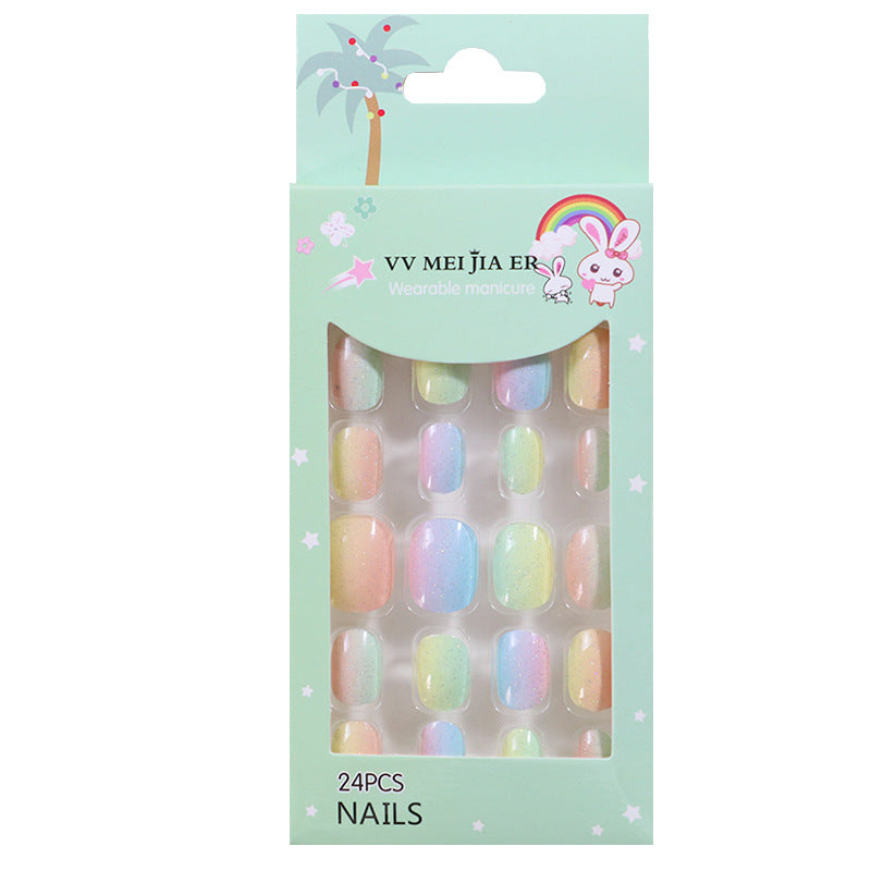 No.KD9 Cute Mini Kids Press on Fingernails 24pcs/Set