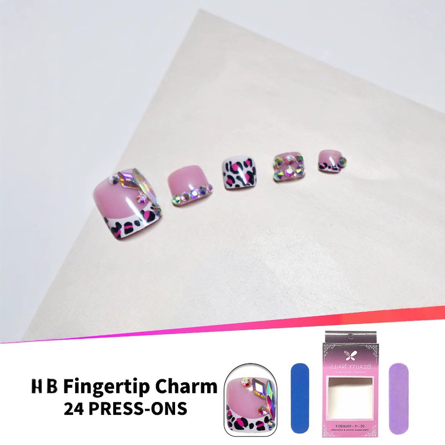 No.622 Leopard Flash Toenails Patch 24pcs/Set