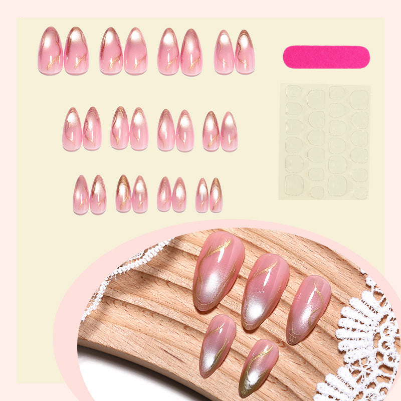No.F568 Lcy Waves Cat's Eye Fingernails Patch 24pcs/Set