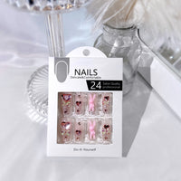 No.ET23 Fashion Bunny Fingernails Patch 24pcs/Set