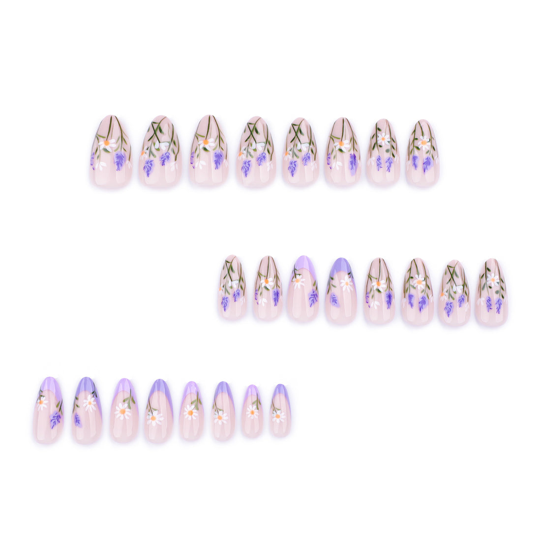No.F369 Daisy Flower Fingernails Patch 24pcs/Set