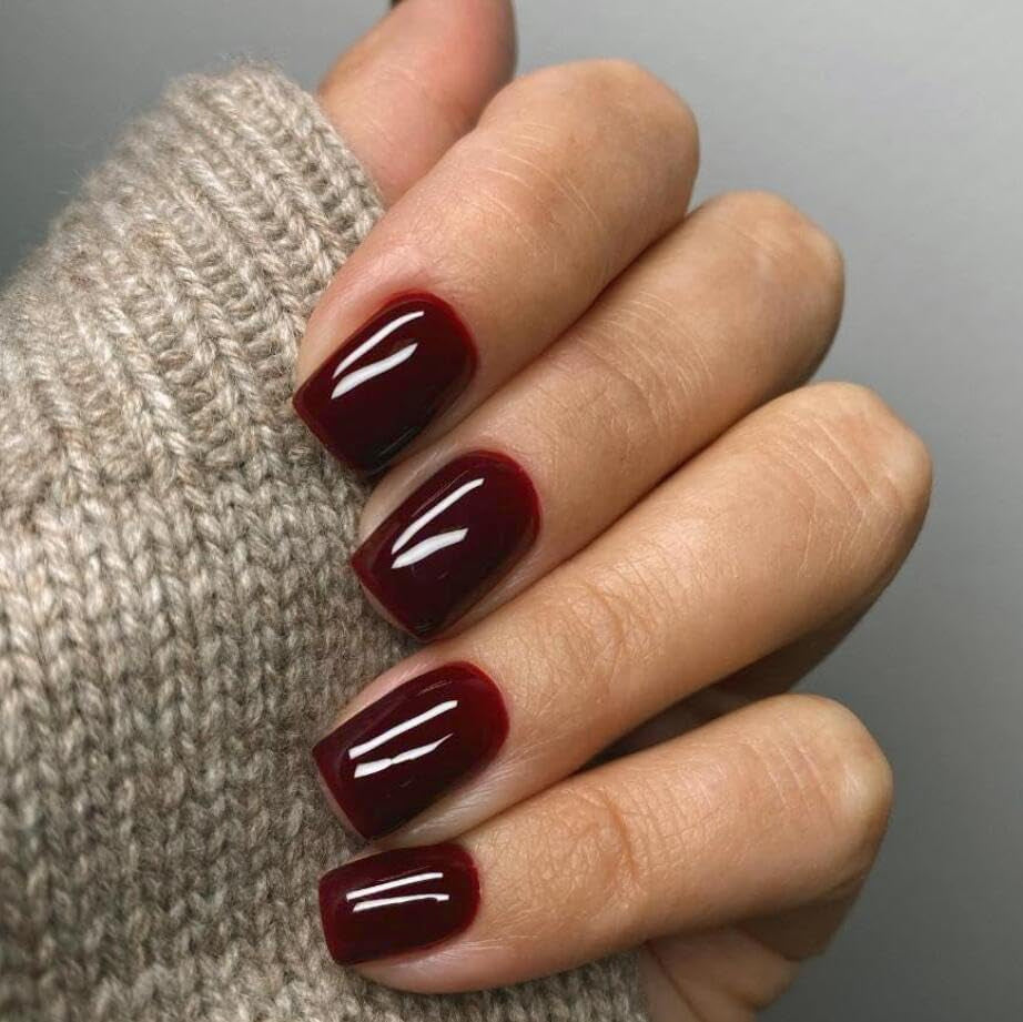 No.F792 Red Fingernails Patch 24pcs/Set