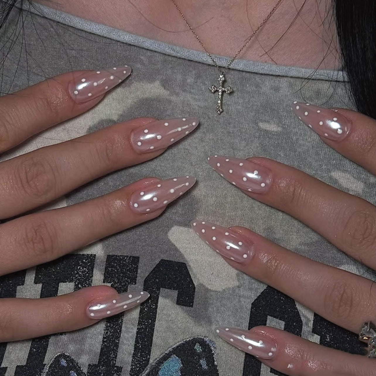No.F700 Flash Coating Fingernails Patch 24pcs/Set