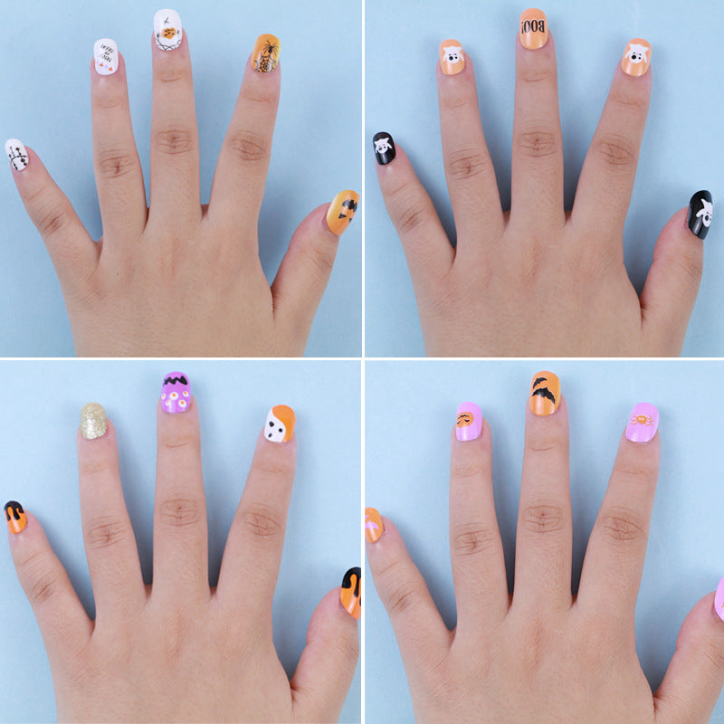 No.KD13 Halloween Mini Kids Press on Fingernails 24pcs/Set