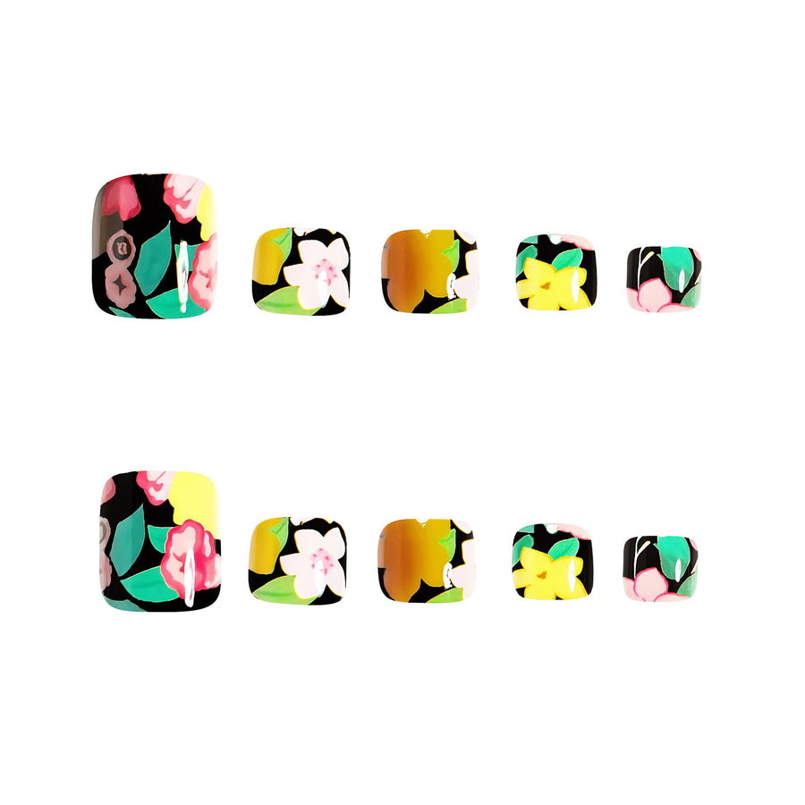 No.499 Pink Rose Toenails Patch 24pcs/Set