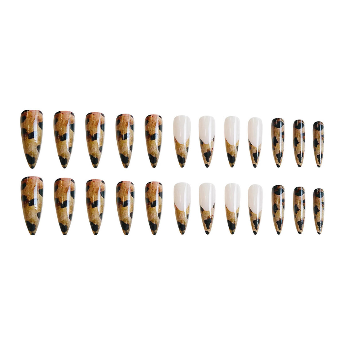 No.F546 Leopard Print Fingernails Patch 24pcs/Set