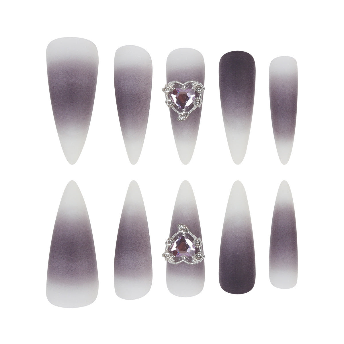 No.F544 Dark Love Fingernails Patch 24pcs/Set