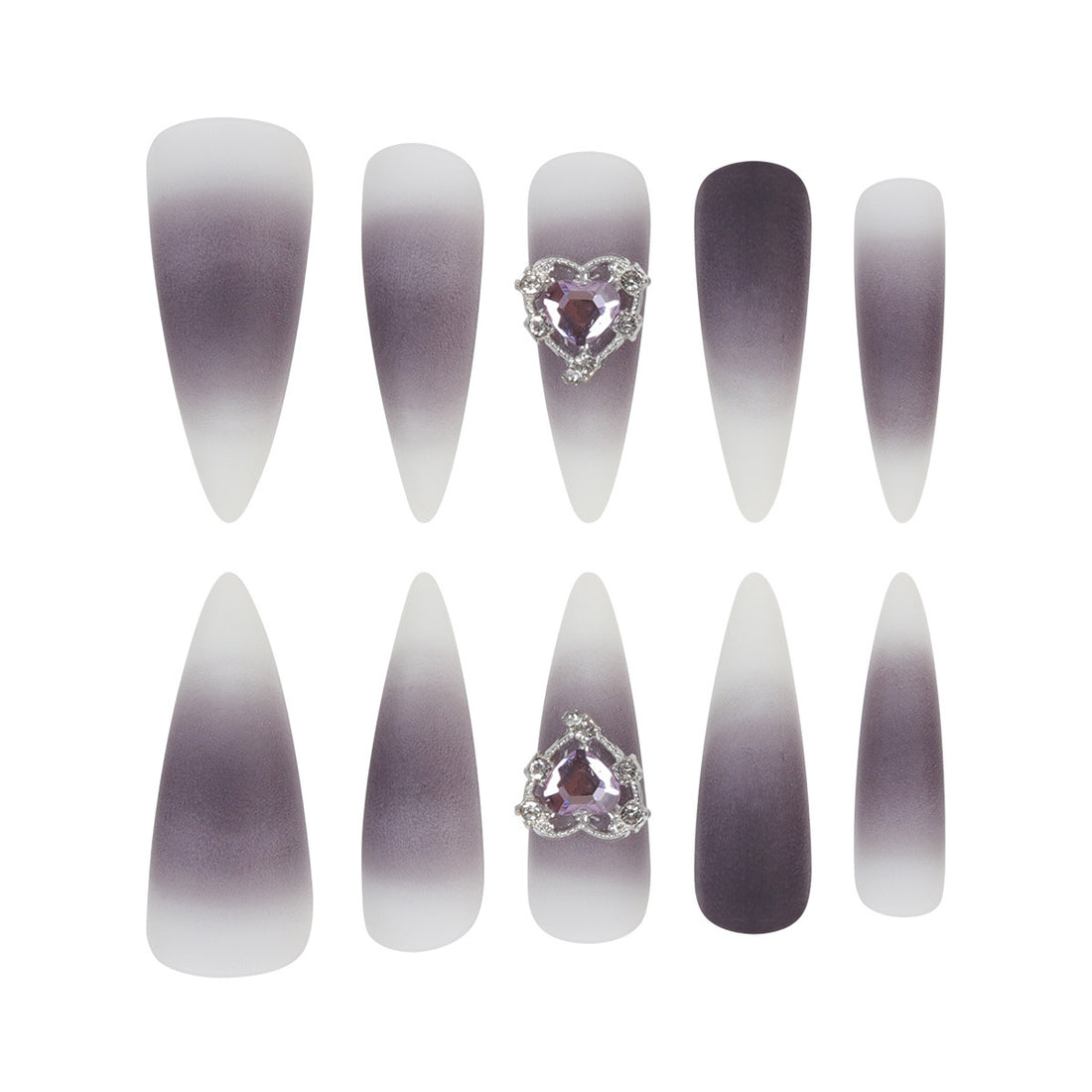 No.F544 Dark Love Fingernails Patch 24pcs/Set