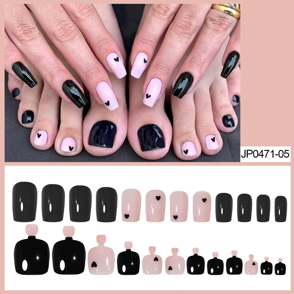 No.PSN43 Love Hand & Toe Pair Set-48pcs
