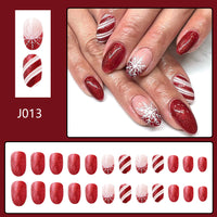 No.CM43 Christmas Glitter Snowflakes Fingernails Patch 24pcs/Set