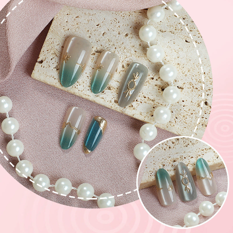 No.F533 Emerald Fingernails Patch 24pcs/Set