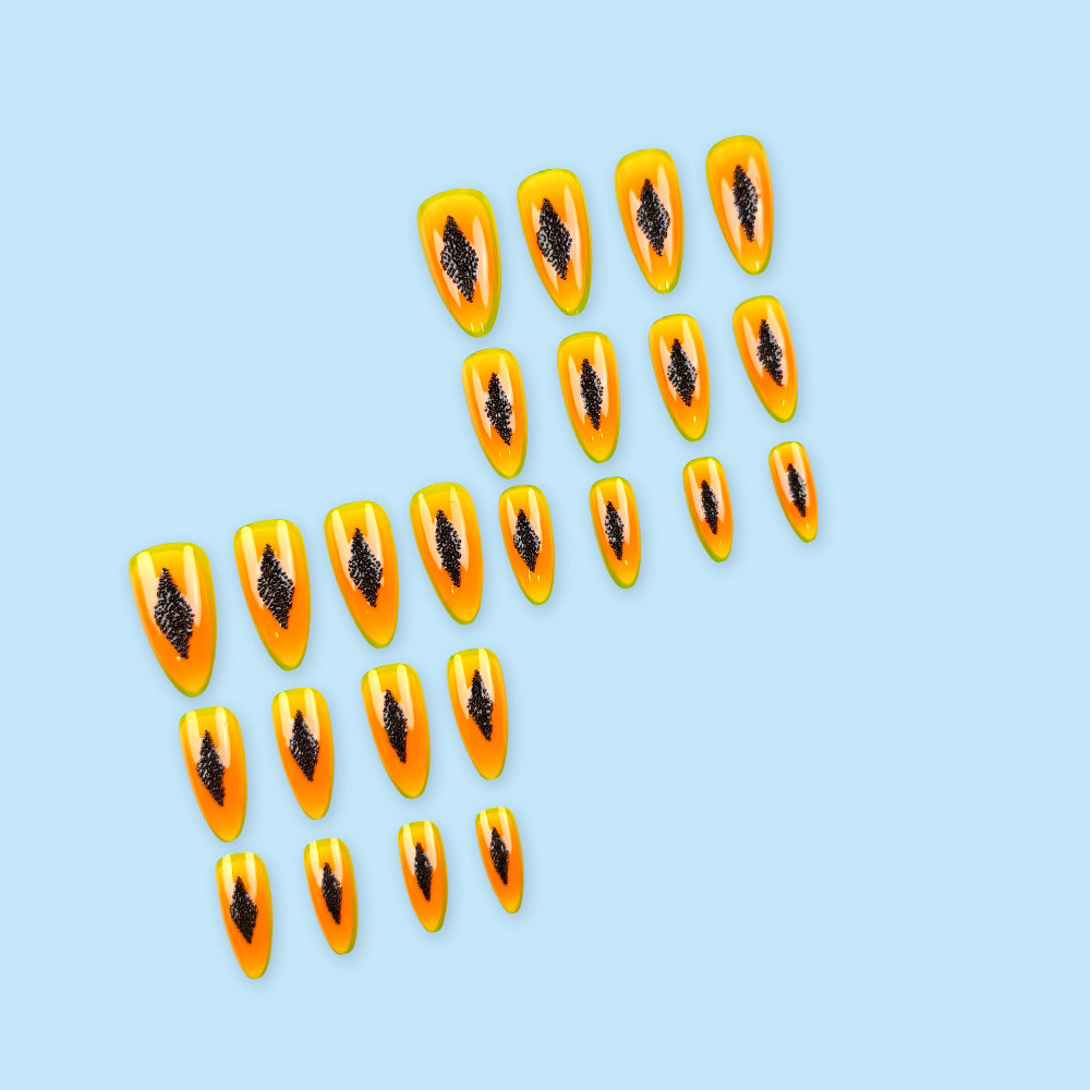 No.F399 Pawpaw Fingernails Patch 24pcs/Set